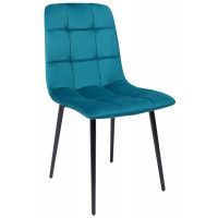 Стул Алвест AV 406-N темно-бирюзовый бархат H-56/черный